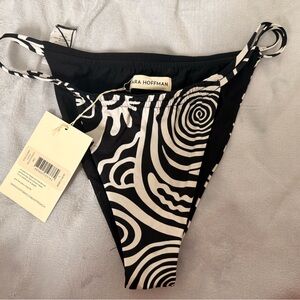 Mara Hoffman Black and White Swirl Bikini Bottom